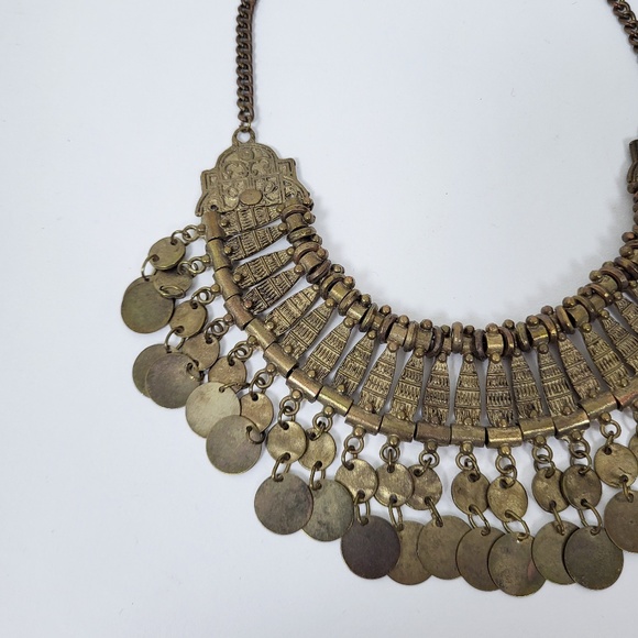 Vintage Gold Statement Necklace - Picture 3 of 8